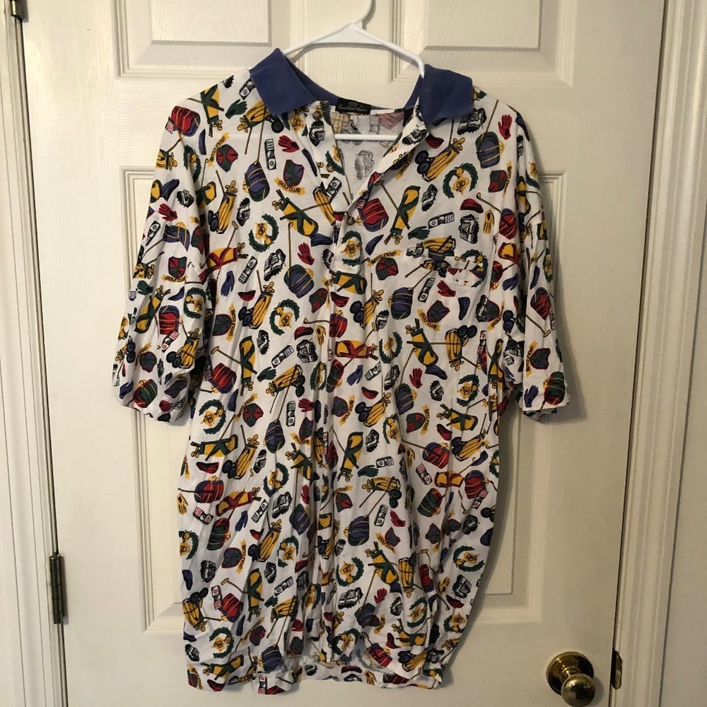 Vintage All Over Print Polo